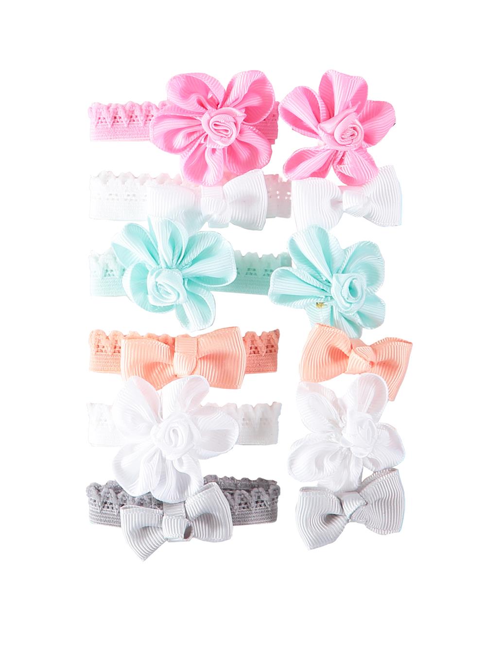 So Dorable 12 Piece Bow Headwrap - Snap Clip Set