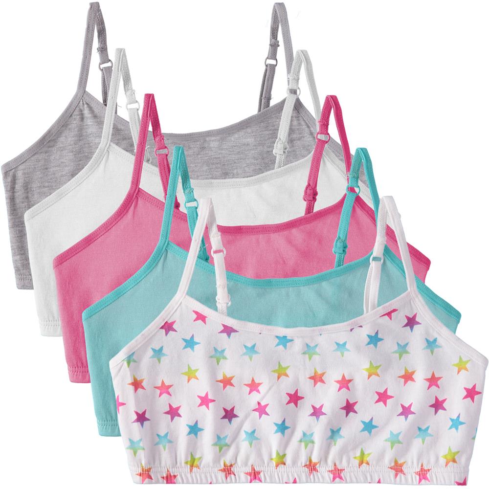 Cyndeelee Girls 7-16 Bralette, 5-Pack