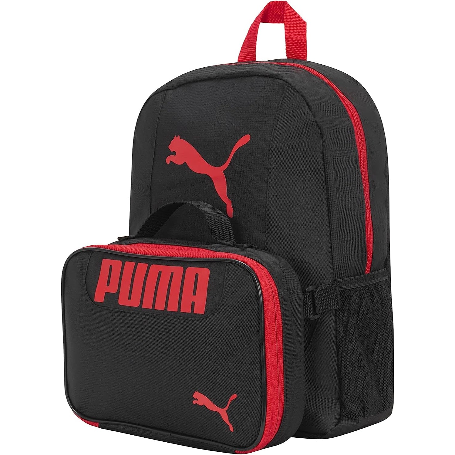 Puma Evercat Combo Backpack & Lunch Bag in Black/Red