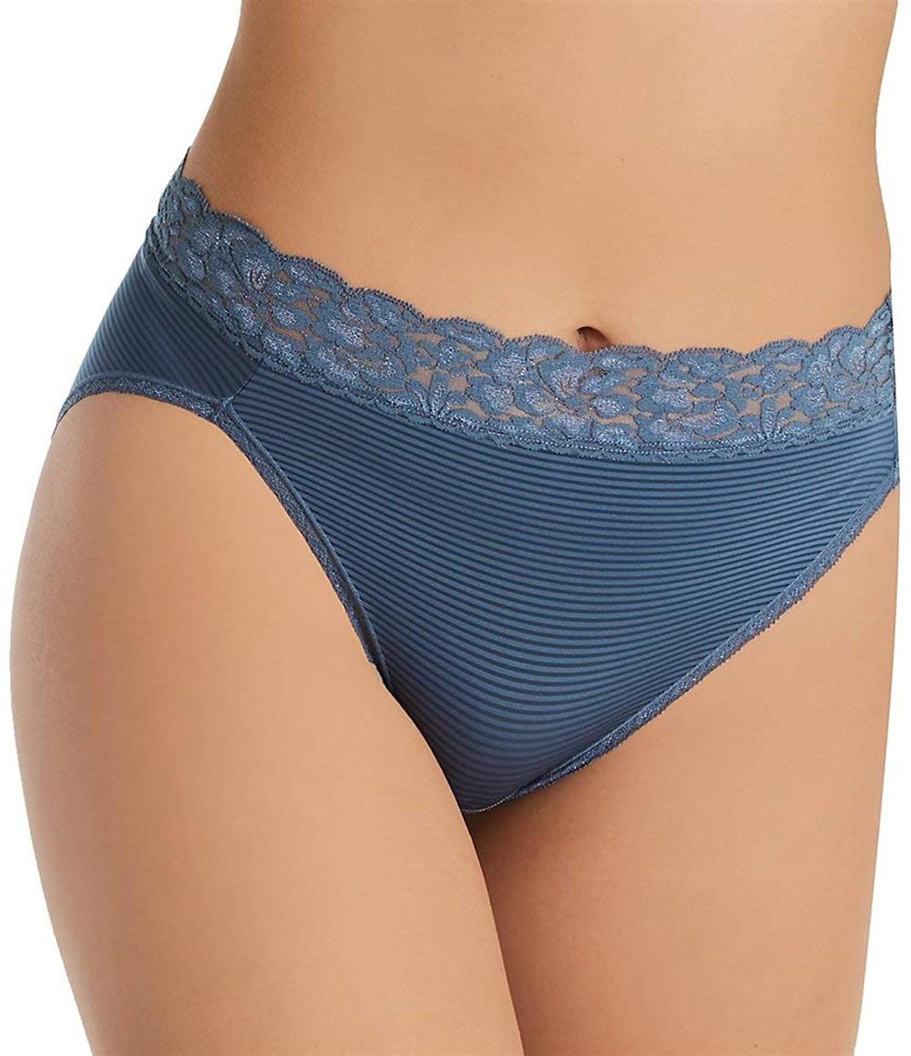 Vanity Fair Womens Hi Cut Flattering Lace Panty Underwear