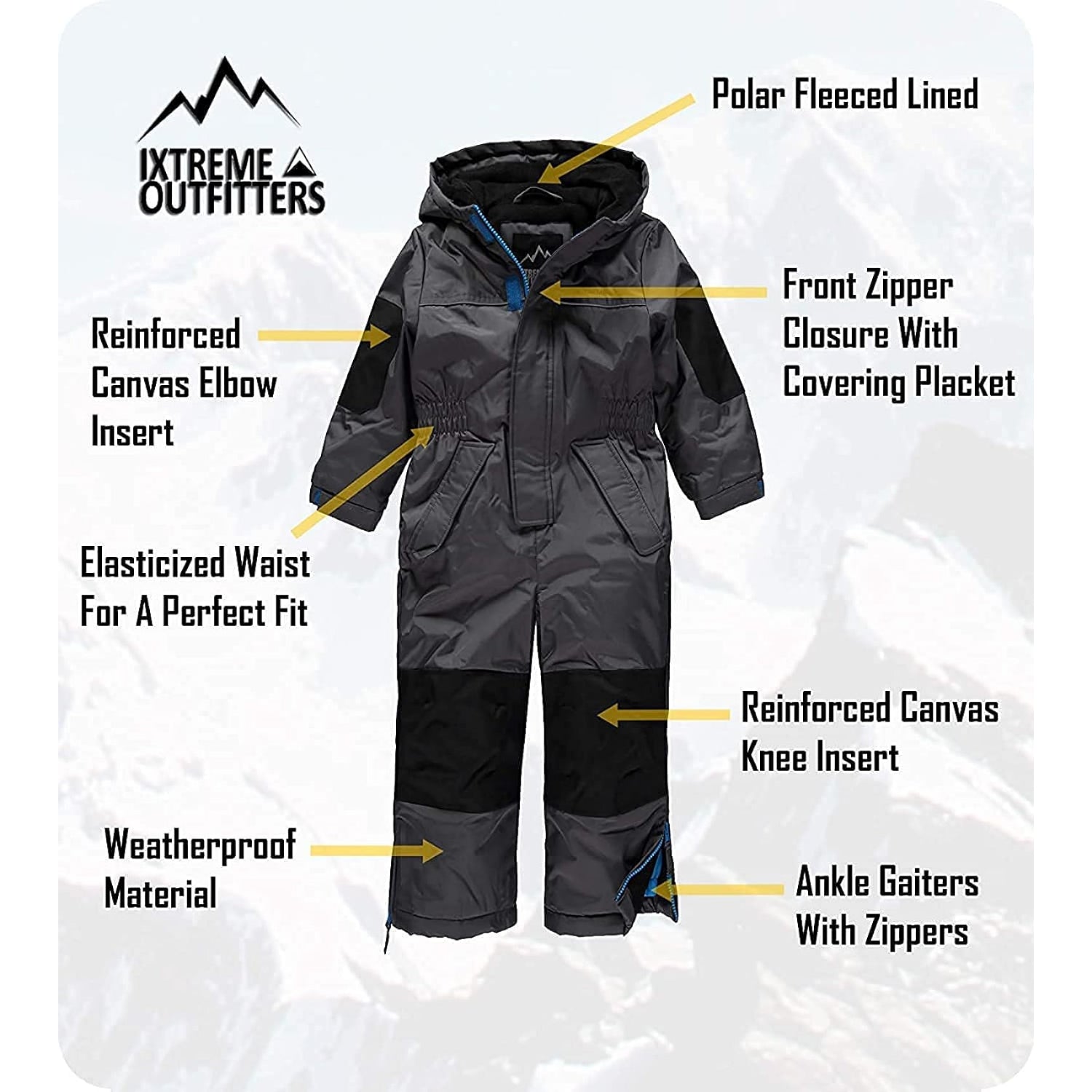 iXtreme Boys 2T-4T Heavyweight Snowmobile Winter Snowsuit