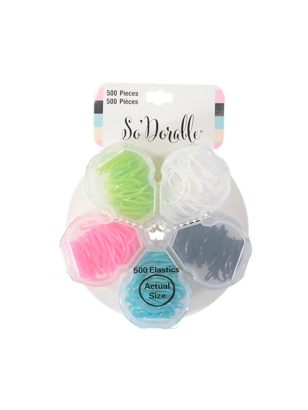 So Dorable 500 Piece Mini Elastic Ponyholder