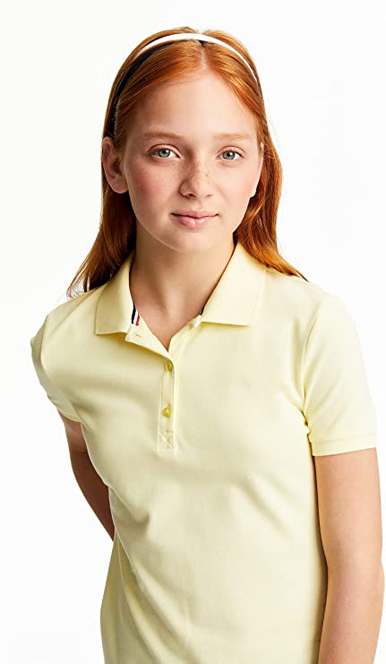 French Toast Girls 4-6X Short Sleeve Stretch Pique Polo