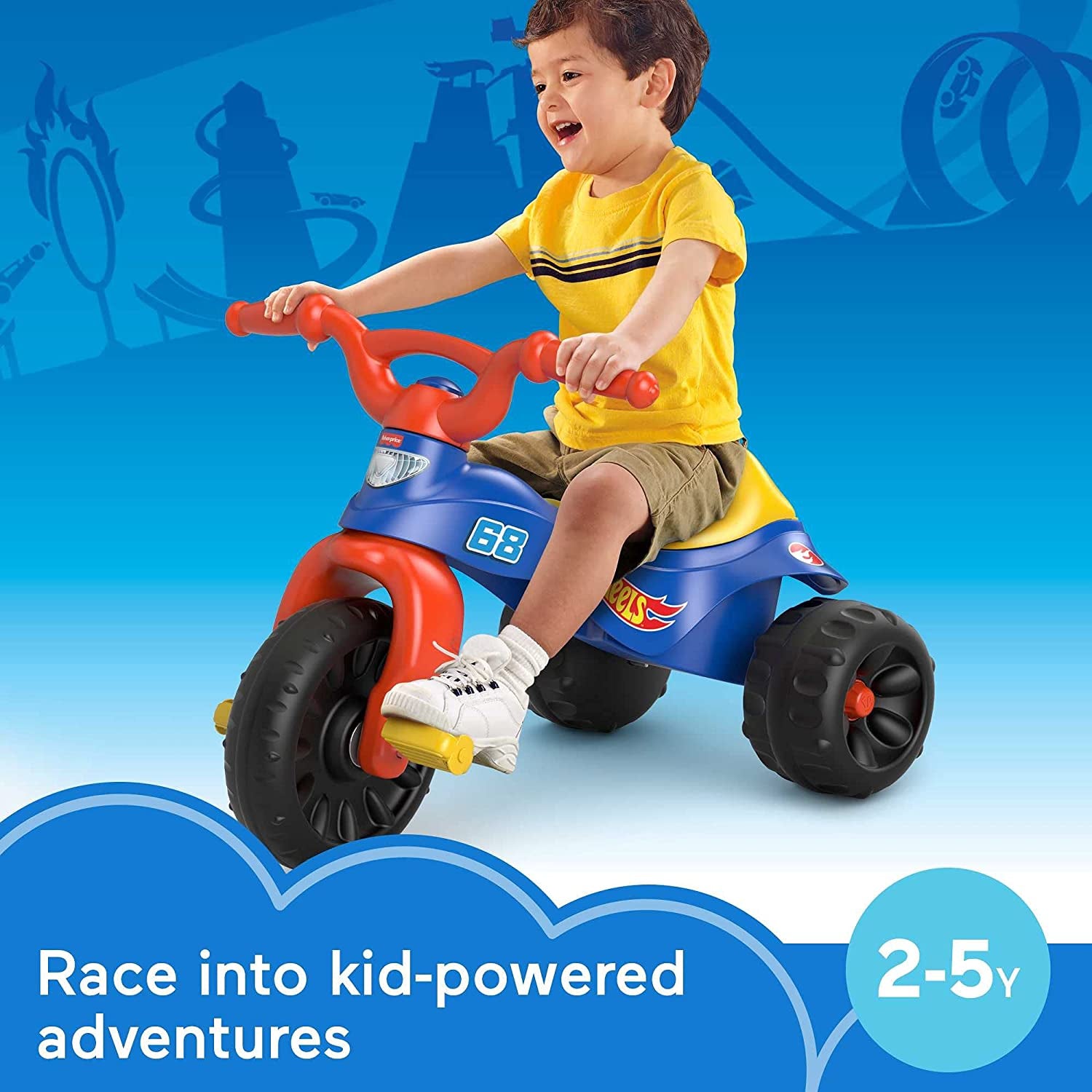 Fisher-Price Hot Wheels Toddler Tricycle Tough Trike Bike