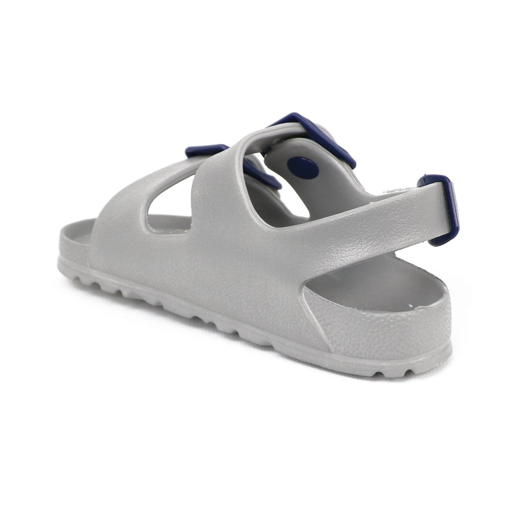 First Steps By Stepping Stones Baby and Infant Boy Sizes 7-10 Grey Buckle Sandal