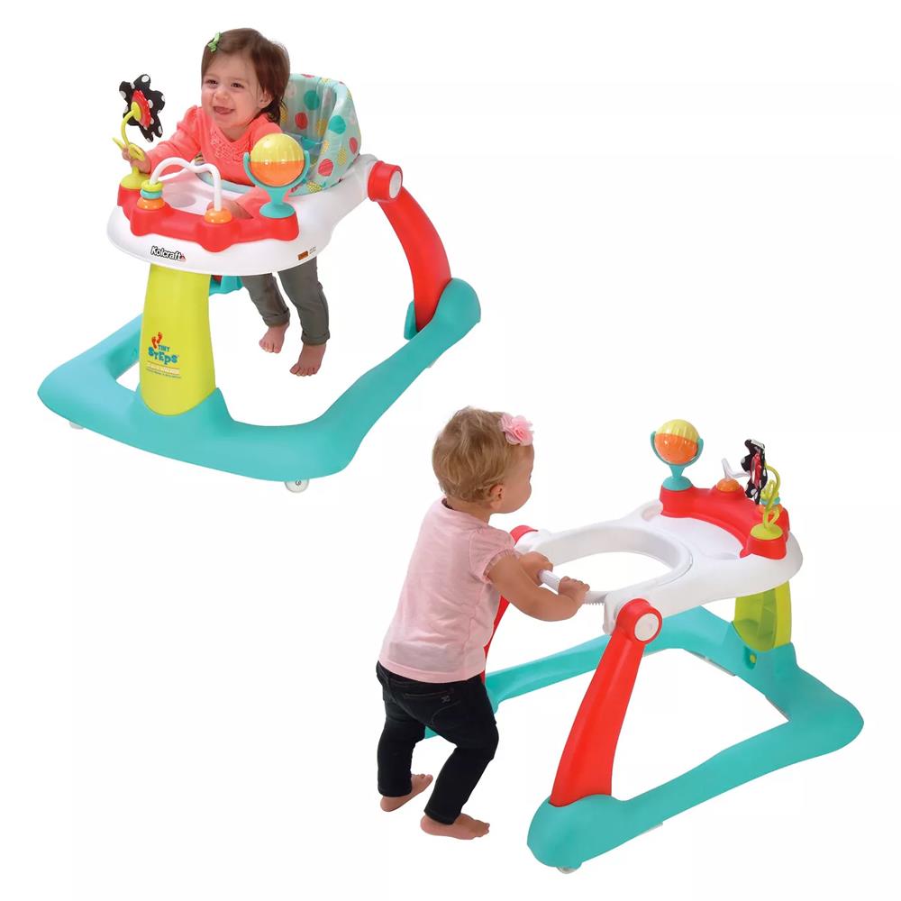 Kolcraft Tiny Steps 2-in-1 Infant & Baby Activity Walker