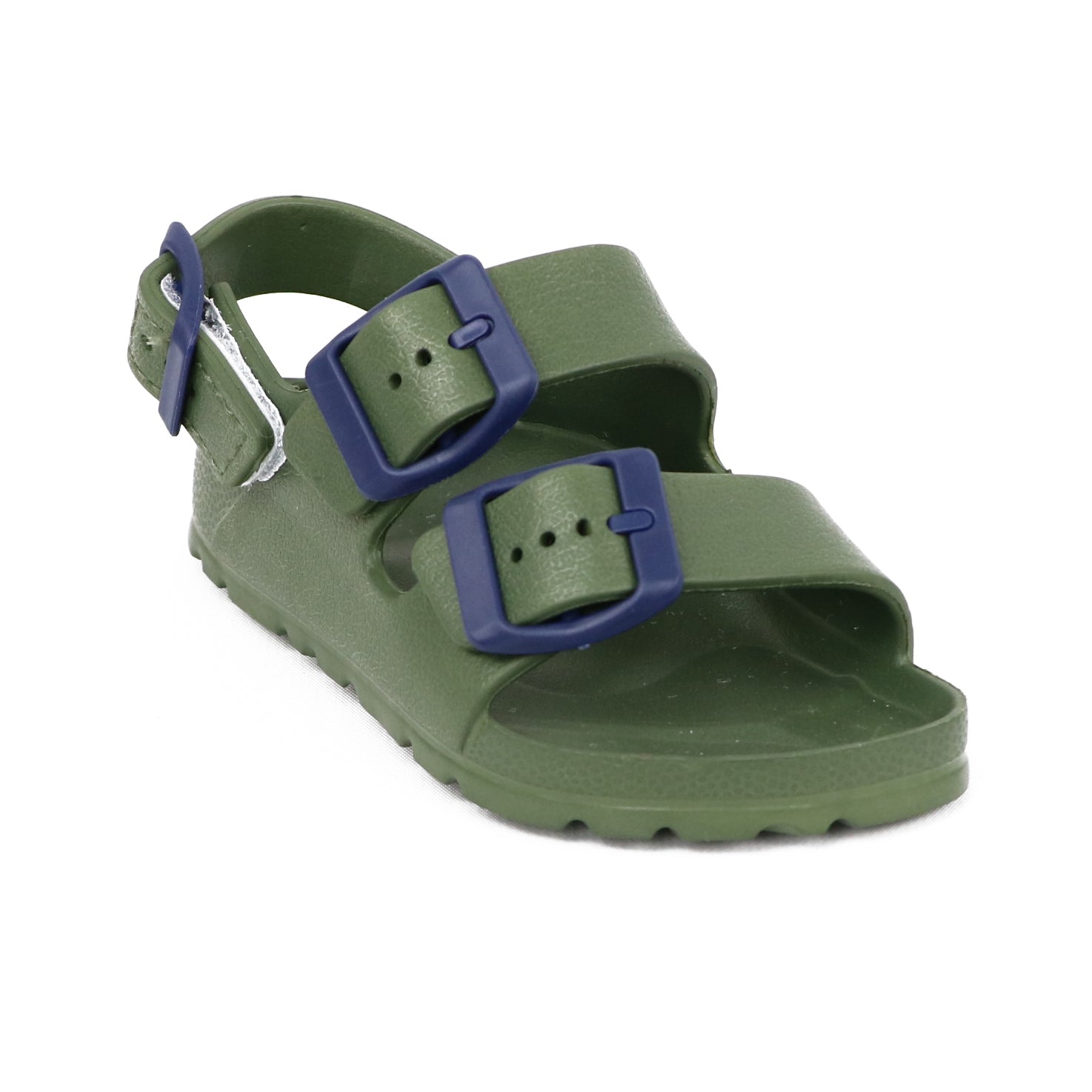 First Steps By Stepping Stones Baby and Infant Boy Sizes 7-10 Olive Buckle Sandal