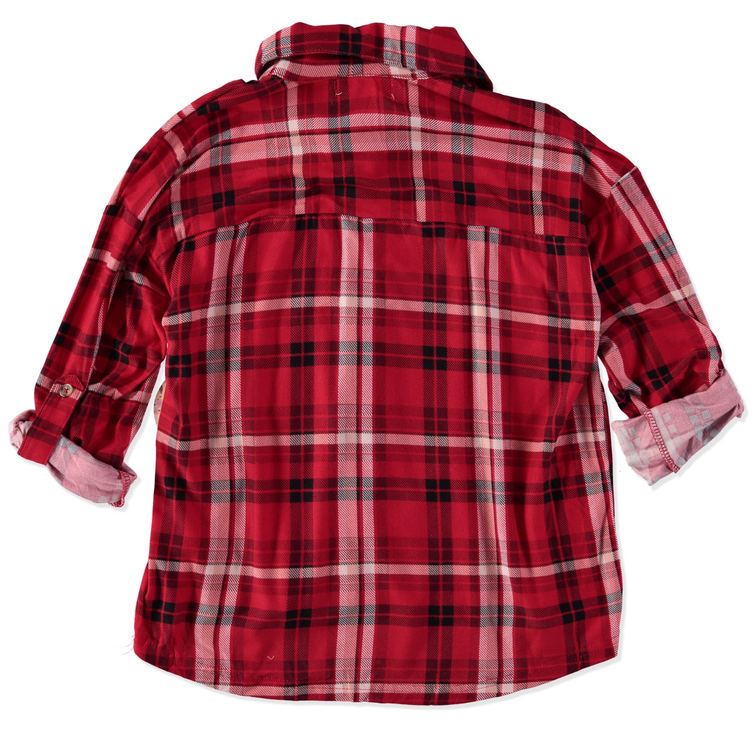 Jolie & Joy Girls 7-16 Plaid Roll Sleeve Button Up Shirt