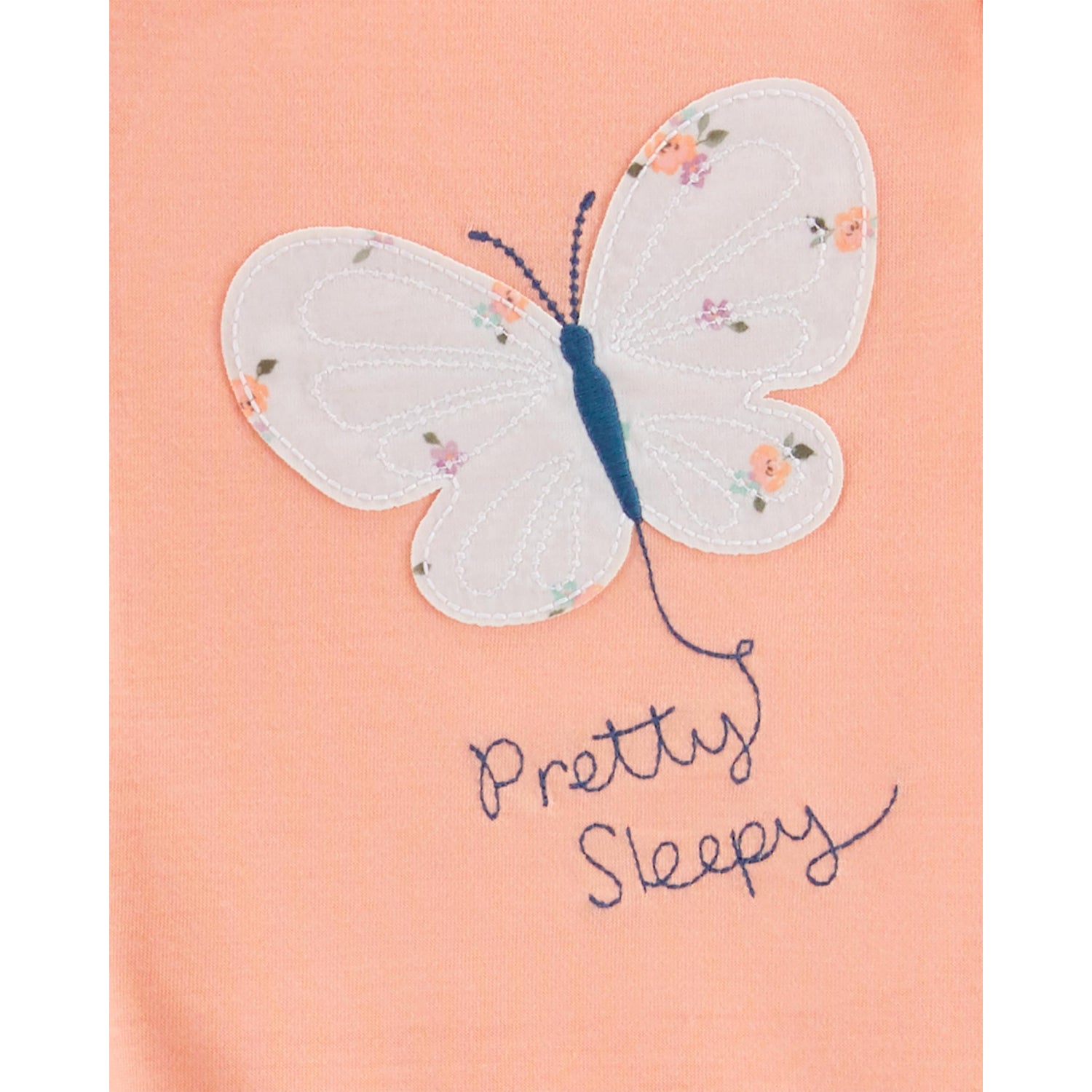 Carters Girls 2T-5T 3-Piece Butterfly Loose Fit PJs