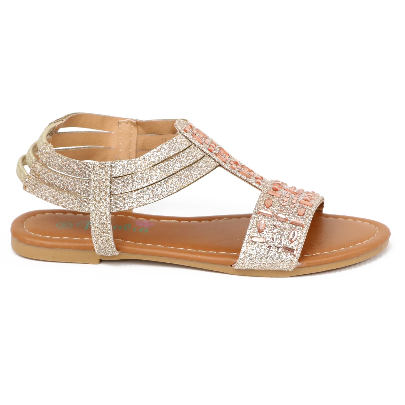 Petalia Girls Sizes 11-4 Gladiator Gem Sandal