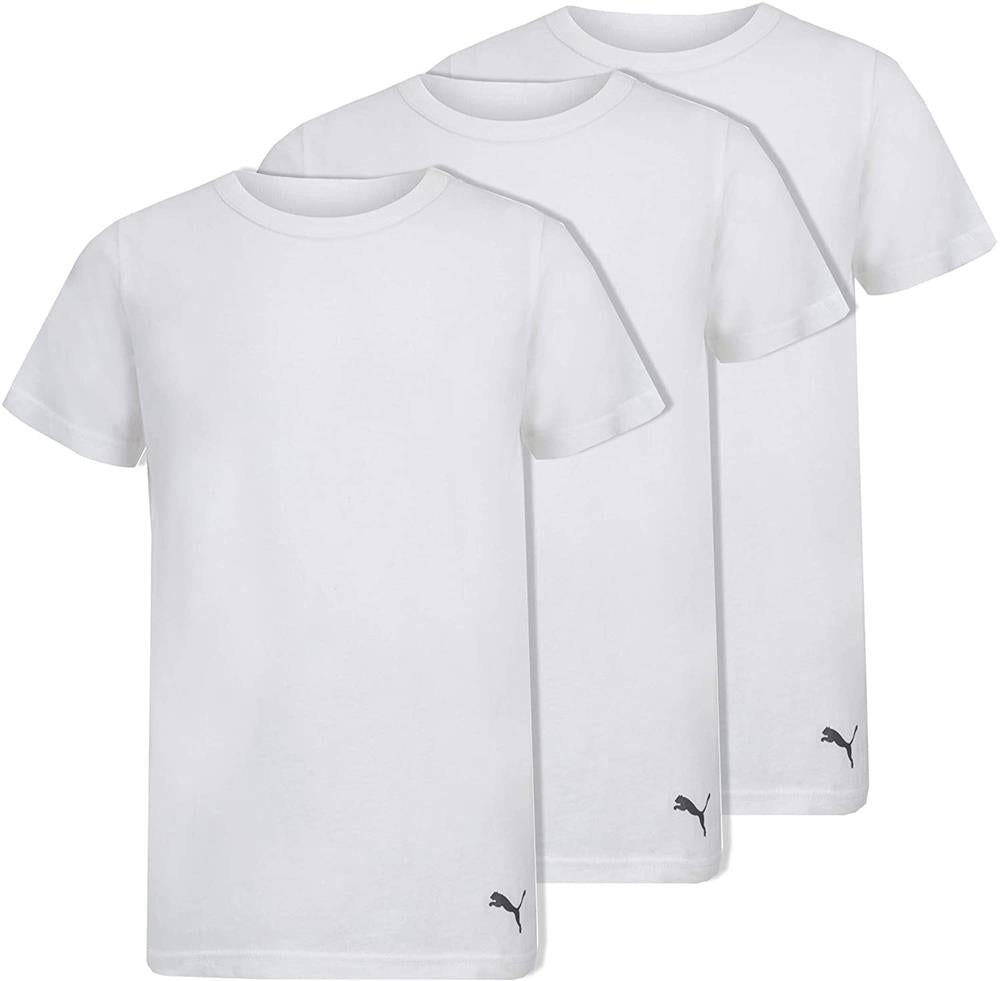 PUMA Boys 8-20 3-Pack Classic Fit Crew Tee