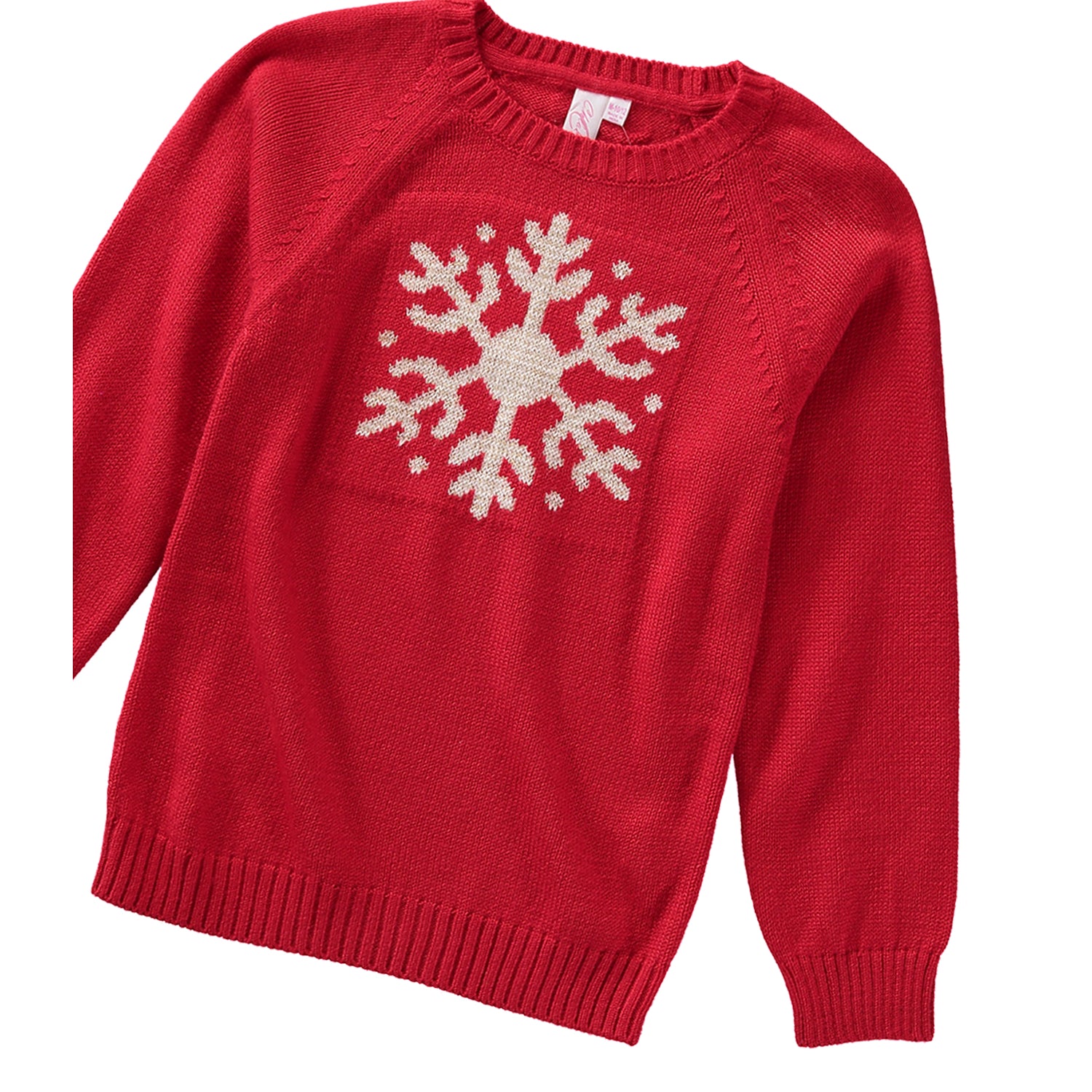 Cyndeelee Girls 2-16 Lurex Snowflake Sweater