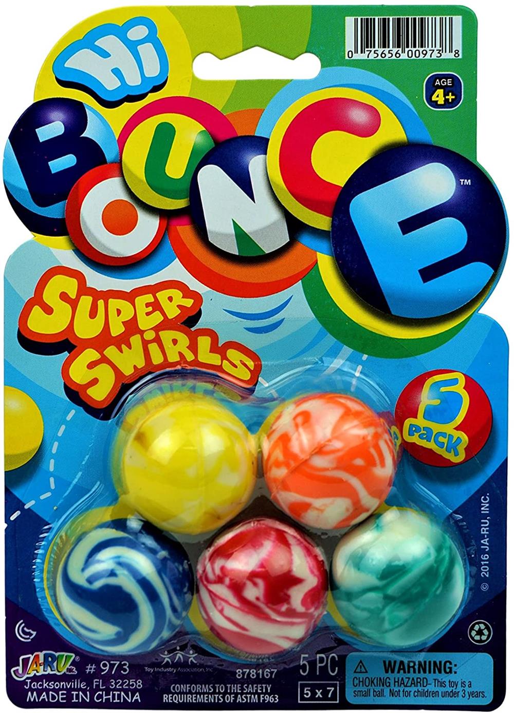 Ja-Ru Swirl Bounce Balls 5-Pack