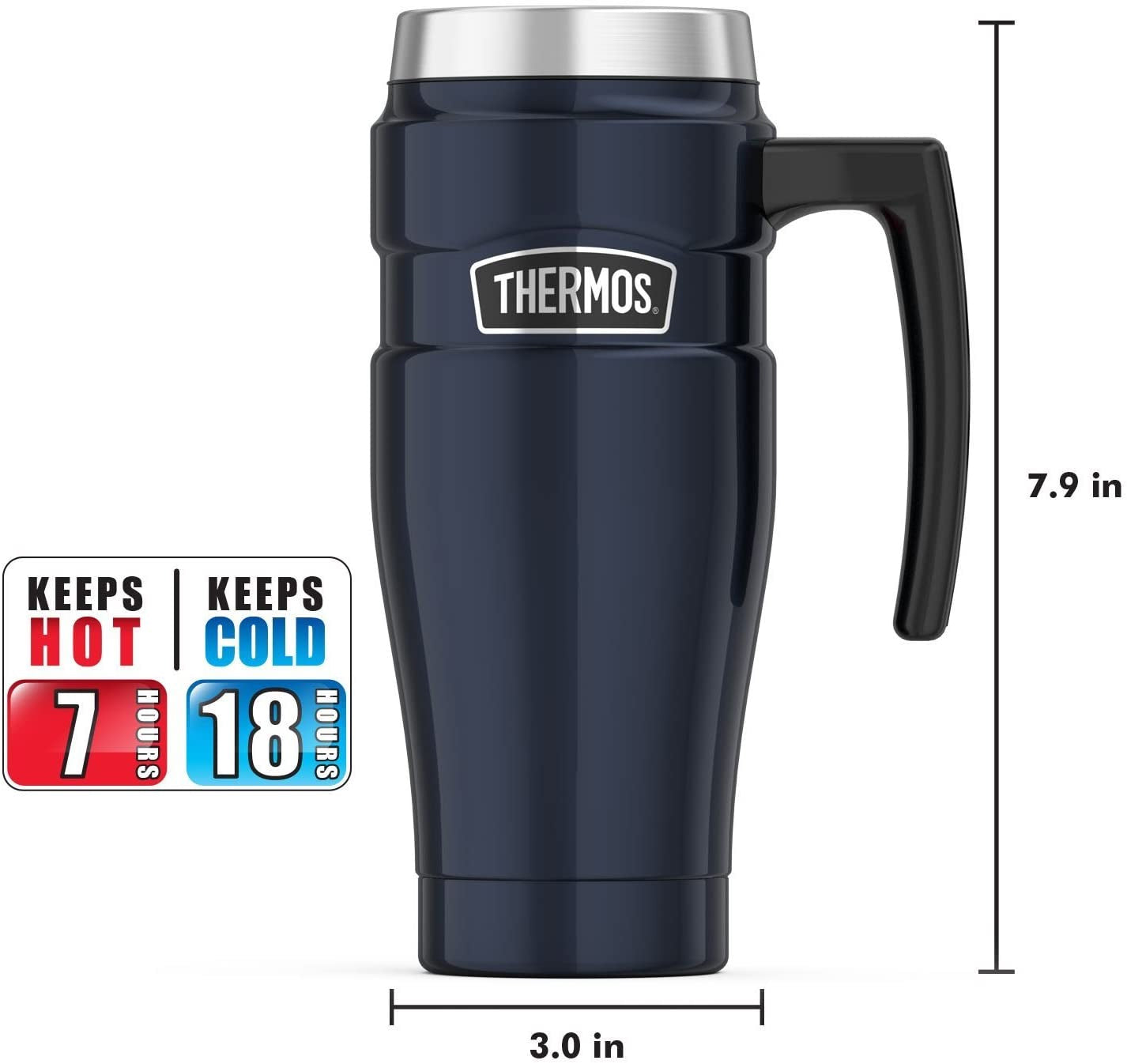 Thermos Stainless King Travel Mug, 16 oz