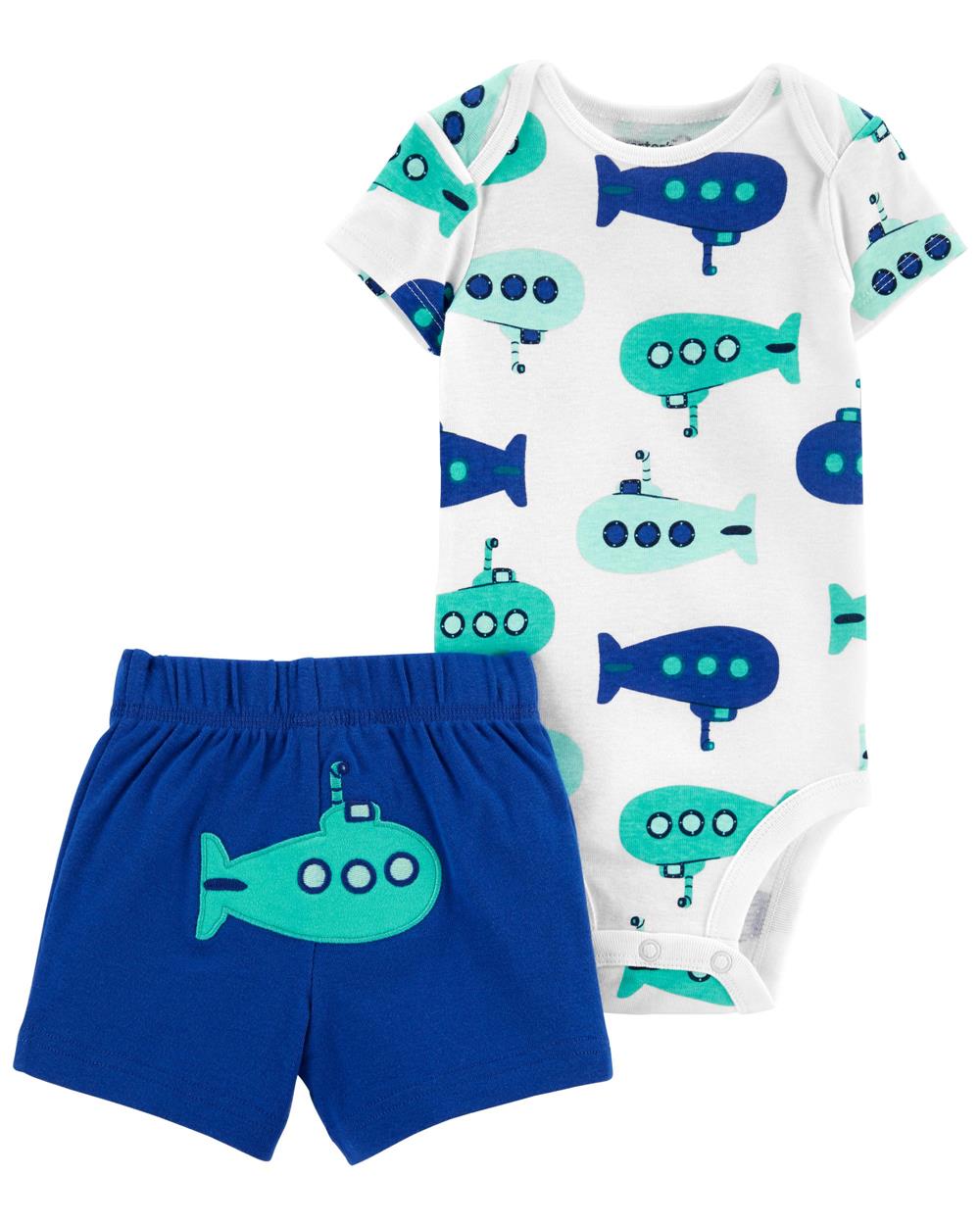 Carters Boys 0-9 Months Submarine Bodysuit Set