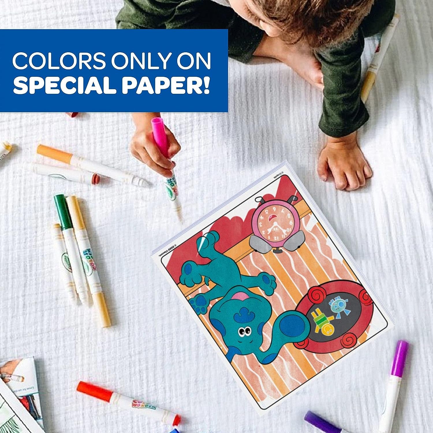 Crayola Blues Clues Color Wonder, 18 Mess Free Coloring Pages & 5 No Mess Markers