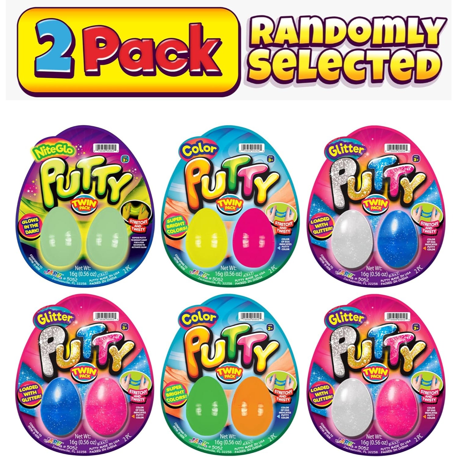 Ja-Ru Silly Putty 2-Pack, Assorted Colors