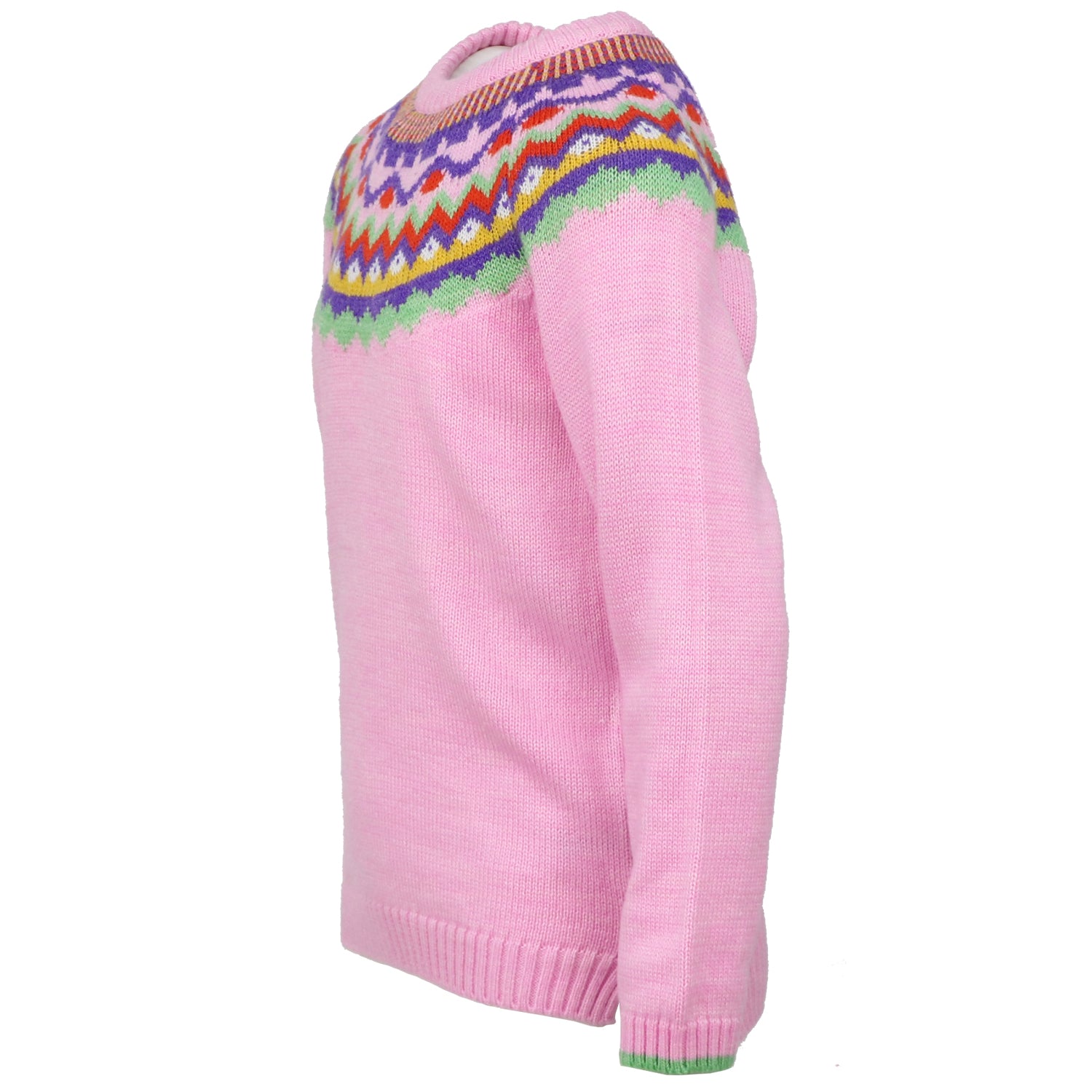 Cyndeelee Girls 2-16 Pattern Yoke Sweater